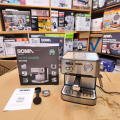 imported Boma 850W Coffee Maker – 15-Bar Espresso Machine with Frother, 1.6L Tank & Touch Control for Perfect Cappuccinos and Lattes. 