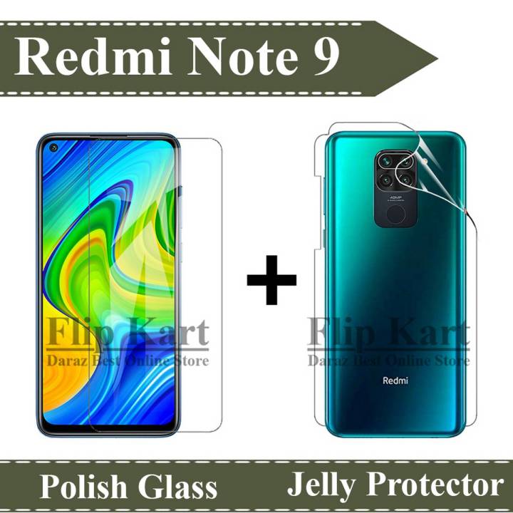 Redmi Note Tempered Glass Polish Screen Protector Back Jelly