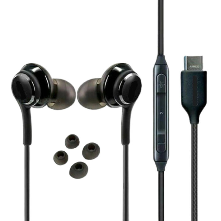 Type C In-Ear Earphones with Built-In Microphone - Compatible with Samsung, OnePlus, and Other C-Type Devices