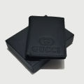 GG Black Bifold Money Clip for Cards. 