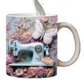 350ML Cartoon Ceramic Mug Retro Imitation Enamel Mugs Office Home Funny Water Cups Breakfast Milk Coffee Tea Cup For Gift. 