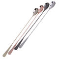 1Pc long handle mixing spoon stainless steel bar cocktail spoon twisted handle FINPAE. 