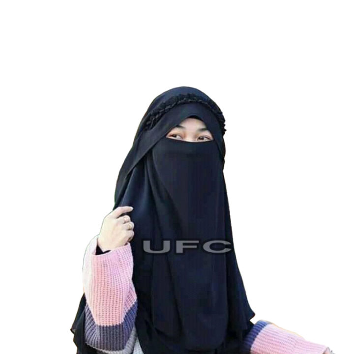Crown Ready to Wear Hijab With Niqab Princess Hijab