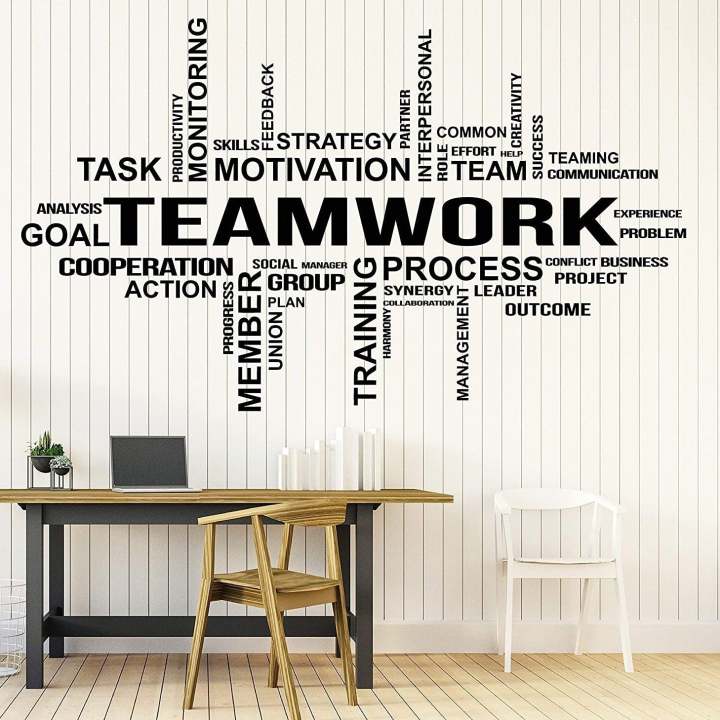 Wall Sticker Decal - Office Wall Vinyl Art Decor - Teamwork Decals ...