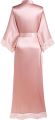 Pure Satin Silk kimono style robe robes gown gowns for women nightwear (Pink). 