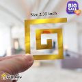 Gift City Presents Self Adhesive Building Border Acrylik Golden Mirror Sticker Wall Art 5/10/20/40/80 Pcs 60*60mm Home DIY Decoration Mirror Wall Stickers Home Decor. 