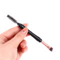 Dual Ended Angled Eyebrow Brush and Spoolie Brush Eyelash Brushes with Cover SUPER BABY. 