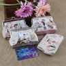 Women Flower Printed Clasp Top Purse Clutch Bag Key Coin Card Holder Wallet. 