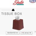 Jute Square Tissue Roll Box Home Decor Jute Box Tissue Paper Holder Jute Roll Box. 