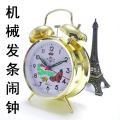 Chinese style chick pecking rice classic retro nostalgic bedroom high volume student home clockwork mechanical alarm clock. 