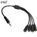 3.5mm 3 Way Port Aux Multi Headphone Earphone Audio Splitter Adapter 3.5mm Jack HUB Spliter Cable Extender 1 Male To 3 Female 3. 