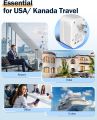 Travel Adapter USA Adapter Socket with USB A & C. 