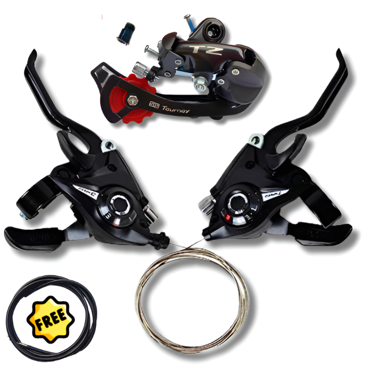 Premium Gear Shifter Shift/Brake Lever Bicycle Brake Disk Cycle Rear Derailleur  6/7 Speed to Make Your Single Speed Cycle into a Multi Speed Bike, Compatible for All Kind of Bicycles