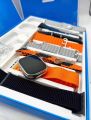 TK90 ULTRA 10 IN 1 49MM BIG DISPLAY WIRELESS CHARGING 8 STRAPS WITH JELLY WATCH CASE ULTRA BLUETOOTH CALLING SMARTWATCH. 