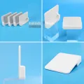 4 Pieces Adhesive Shower Curtain Rod Holder Shower Rod Retainer Wall Mount Holder, Shower Curtain Rod Not Included White. 