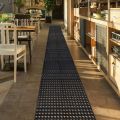 Anti Skid PVC Rubber Hollow Floor Mat for Home/Office/Shop Rainy Season (20x32 Inch)-1.5 X 2.5 Feet Black. 