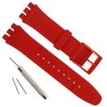 Watch Accessories for Swatch Soft Silicone Strap Buckle 17mm19mm Rubber Band Men's and Women's Sports Bracelet. 