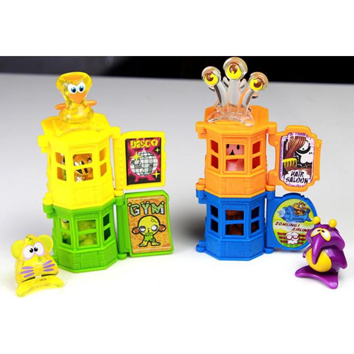 New Cute Aliens Cartoon Toys 4 Cages And 8 Cartoons For Kids, Decoration