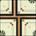 25' 31' & 36' inch Wooden Carrom Board Game With Striker and Coins Set. 