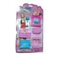 09 Piece Barbie doll furniture bedroom sets toy for kids Baby doll, Bed with side table, Dressing table, Bath tap, Wash basin and  Commode Etc Colorful And Leaning and education Doll set for girls (Aizal Mall). 