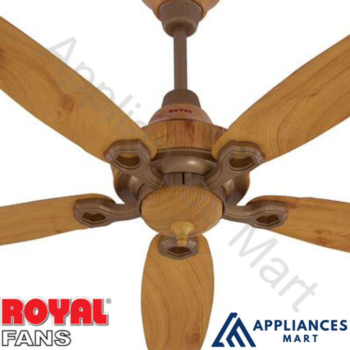 Royal Fans Ceiling Fan Ornament Model 5 Blades Copper 56 Inches Gold Pine