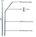 Cocktail Fruit Muddler Barware DIY Stainless Steel Bar Mixer Stirrer Cocktail Drink Fruit Drink Tool Stirrer (Cocktail Muddler + 5pc steel juice straw set) Mixer Barware Kitchen Tool brand new and good quality - combo deal / 2 in 1 deal + free shipping. 
