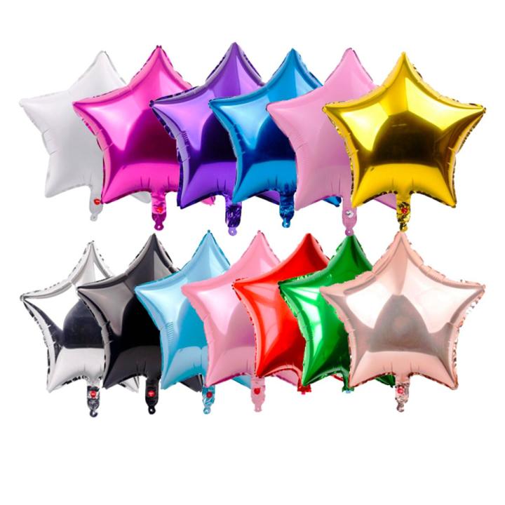 Star Foil Balloon 18 Inches Foil Balloons Mylar Helium Ballon for Birthday Party, Wedding, Anniversary, Bridal Shower, Baby Shower, Party Decorations, Party Supplies