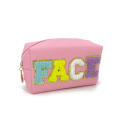 Waterproof Cosmetic bag Trendy Letter Print Makeup case Travel pouch for Travel Daily use Beauty professionals Gift Makeup organization. 