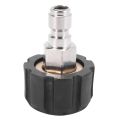 2X Pressure Washer Adapter Set M22 To 1/4 Inch Quick Connect Kit, M22 14Mm To 1/4 Inch Quick Connect Kit. 