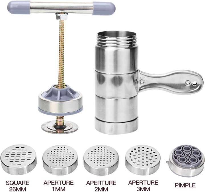 Stainless%20Steel%20Manual%20Noodles%20Maker%20Portable%20Pasta%20Maker%20Noodle%20Making%20Press%20Machine%20Spaghetti%20Making%20Tools%20with%202/5%20Noodle%20Mould%20-%20Image%206