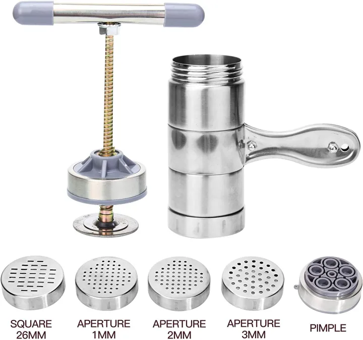 Stainless%20Steel%20Manual%20Noodles%20Maker%20Portable%20Pasta%20Maker%20Noodle%20Making%20Press%20Machine%20Spaghetti%20Making%20Tools%20with%202/5%20Noodle%20Mould%20-%20Image%206