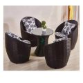 Shizi Balcony Chairs & Table Outdoor Rattan Coffee table/Cane/Wicker waterproof furniture - Restaurant/Garden patio Dinning all weather chair/sofa dinning set- Restaurant furniture. 