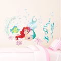 Disney The Little Mermaid Anime Figure Ariel PVC Wall Bathroom Sticker Room Decoration for Kids Room Living Room Birthday Gifts. 