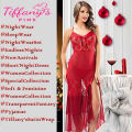 Women 2 Piece Long Nighty With Panty Night Dress Lace Nightgown Long Nightwear For Bridal Sexy Nighty Gown For Girls New Hot & Sexy Party Dresses In Multi Colors and Designs.(we may send any color and design). 