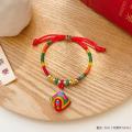 Dragon Boat Festival colorful rope decoration hand-woven bracelet baby finished five-color thread bracelet children's pendant red rope. 