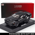1:32 Scale Dodge Challenger Hellcat Die-Cast Metal Toy Car - Pull Back Model with Sound and Light.. 