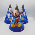 MICKEY MOUSE THEME BIRTHDAY CAPS - PACK OF 10 BIRTHDAY PARTY CAPS - MICKEY MOUSE BIRTHDAY CAPS. 