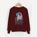 New Design Cute Printed Sweat shirt Full Sleeves Fleece Winter Collection Export Quality Sweatshirts For Women. 