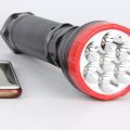 1109 large LED rechargeable flashlight 7 lamp head 2 gear searchlight Yiwu 10 yuan store supply gift. 
