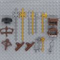 Medieval Castle Knight Equipment Building Blocks Arrow Horse Saddle Spear Crossbow Spartan Warrior Roman Bricks Toy. 