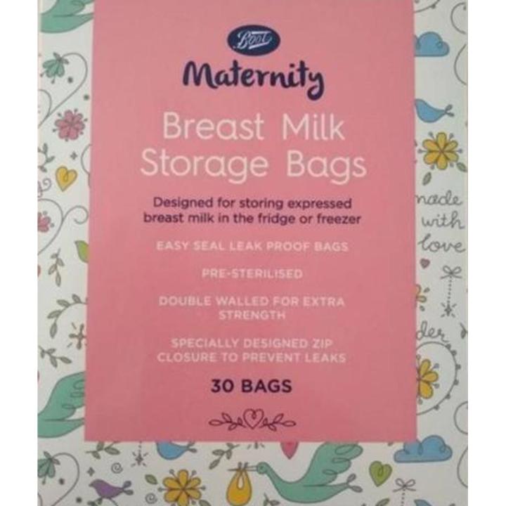 Boots Maternity Breastmilk Storage Bags 30 Bags - Imported from UK