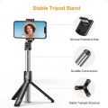 Gritin 3 in 1 Bluetooth Tripod Extendable and Portable Selfie Stick with Wireless Remote. 