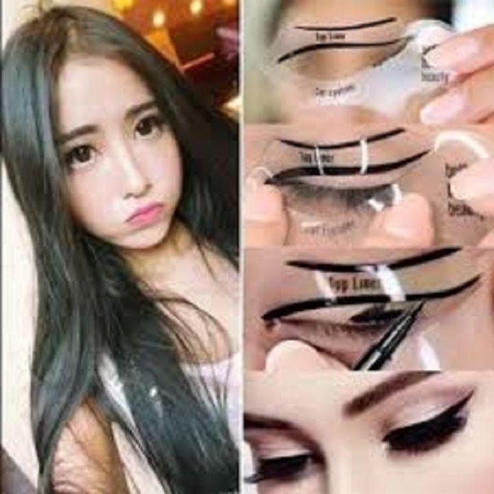 6 Pcs Professional Eyeliner Stencil Set Perfect Winged Liner & Cat