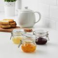 IKEA Glass Jar with clip Lid (Set of 3) – KORKEN 13cl Airtight Gasket Glass Jars – for Pickles, Jams, Spices Sauces Chatni & Crafts. 