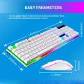 Wired RGB Gaming Keyboard with Mouse Combo - High-Quality Luminous Keyboard/Mouse Set  K108- K3626 - K8. 