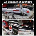 28 Sticker Honda 125cc/CD70cc Sticker Kit Vinyl High Quality Universal Kit With Proper Size For Motorcycle Car Waterproof Heatproof New Designs. 