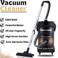 PANASONIC Vacuum Cleaner For Carpet - Powerful Wet & Dry Vacuum Cleaner For Home - 25 Liter Dust Capacity Tank - 2200W Copper Motor - High Suction Power - High Quality Drum Vaccume Cleaner - Anti-Bacteria Filter Includes. 