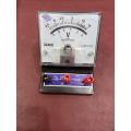 Voltmeter Needle Type with terminals, 0.5V to 3V, 2.5V to 15V, to be used in physics experiment in laboratory. 