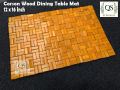 Dining Table Mat Wood, Corson Wood Placemat and Coaster Mat 12 x 18 inch QS Bedding. 