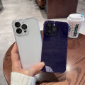 Luxury Plating Transparent Hard Case For iPhone 14 Pro Max Silicone purple Cover funda Deep Purple Phone Case for iPhone 14 Pro Max Cases  With Camera Lens Full Protection Crystal Clear Soft Slim Capa (Deep Purple/Transparent). 